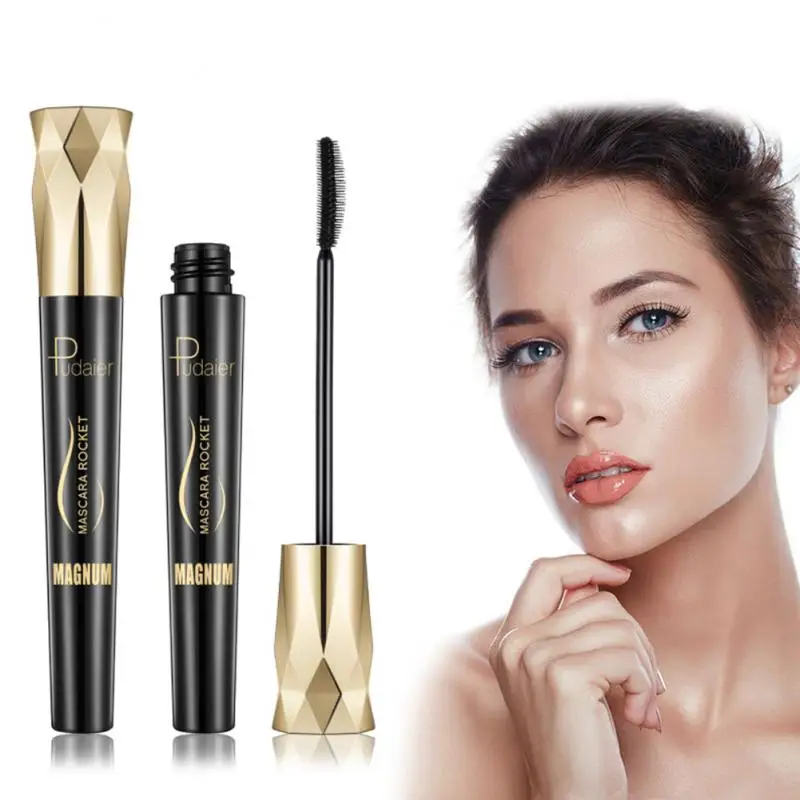 4d Smudge-proof Mascara Zwart Curling Kosteneffectieve Verlenging Volumising Dikke Mascara Waterproof Wimperverlenging Make-up