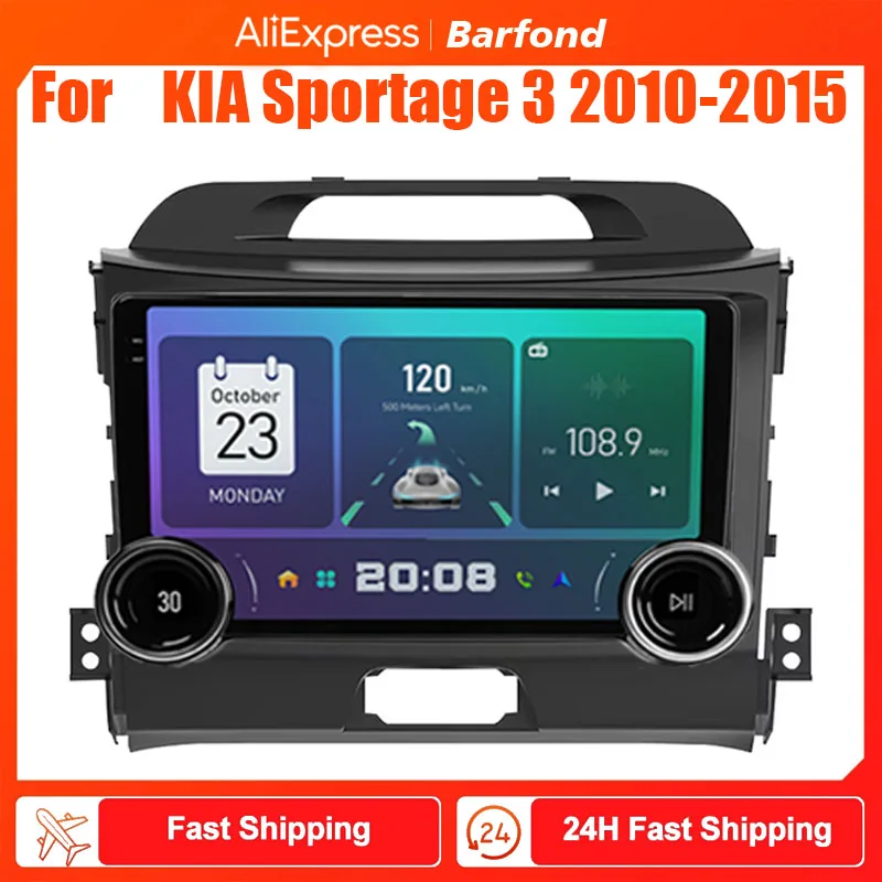 Barfond For  KIA Sportage 3 2010-2015  Car Radio Multimedia Video Player Navigation stereo GPS Android 13 2din dvd