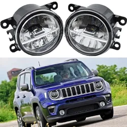 (Left+Right) Fog Light For Jeep Renegade BU  2015 2016 2017 2018 Car Front Bumper Fog Lamp Daytime Running Light DRL 12V