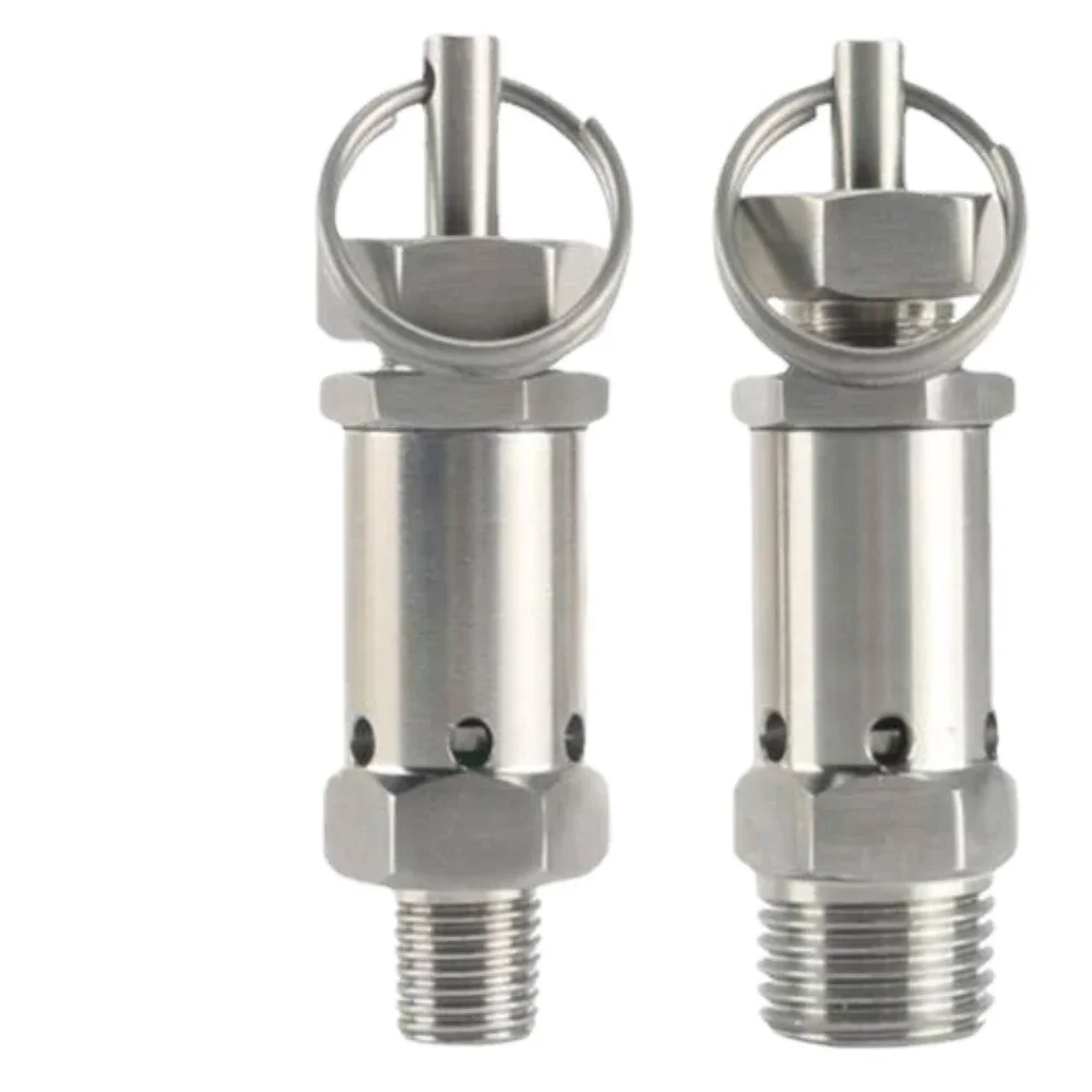 

1/4" 3/8" 1/2" BSPT Male 0.5 1 2 3 -10 Bar Adustable 304 Stainless Sanitary Spring Pressure Relief Safety Valve A