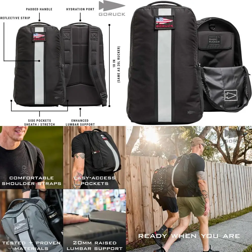 

Тактический рюкзак GORUCK Basic Rucker 17L – Прочный рюкзак и дневной рюкзак с системой MOLLE – Военный рюкзак для мужчин и женщин – для активного отдыха, высококачественный