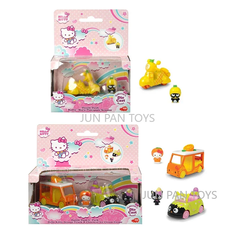 Hello Kitty Dazzle Dash Melody Donut Truck Badtz Maru Pineapple Scooter Chocolat Ice Cream Coupe with Mini Figure Model Toys 1pc