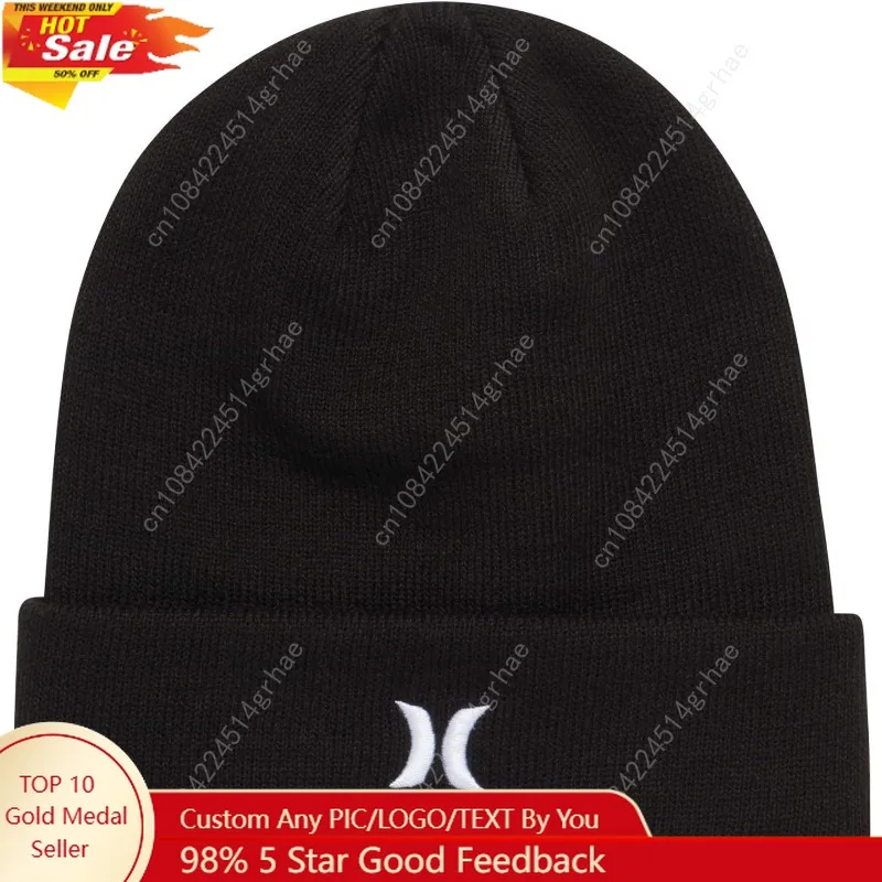 

Hurley Men's Winter Hat - Icon Knit Cuffed Beanie for Men - Skull Caps for Men
