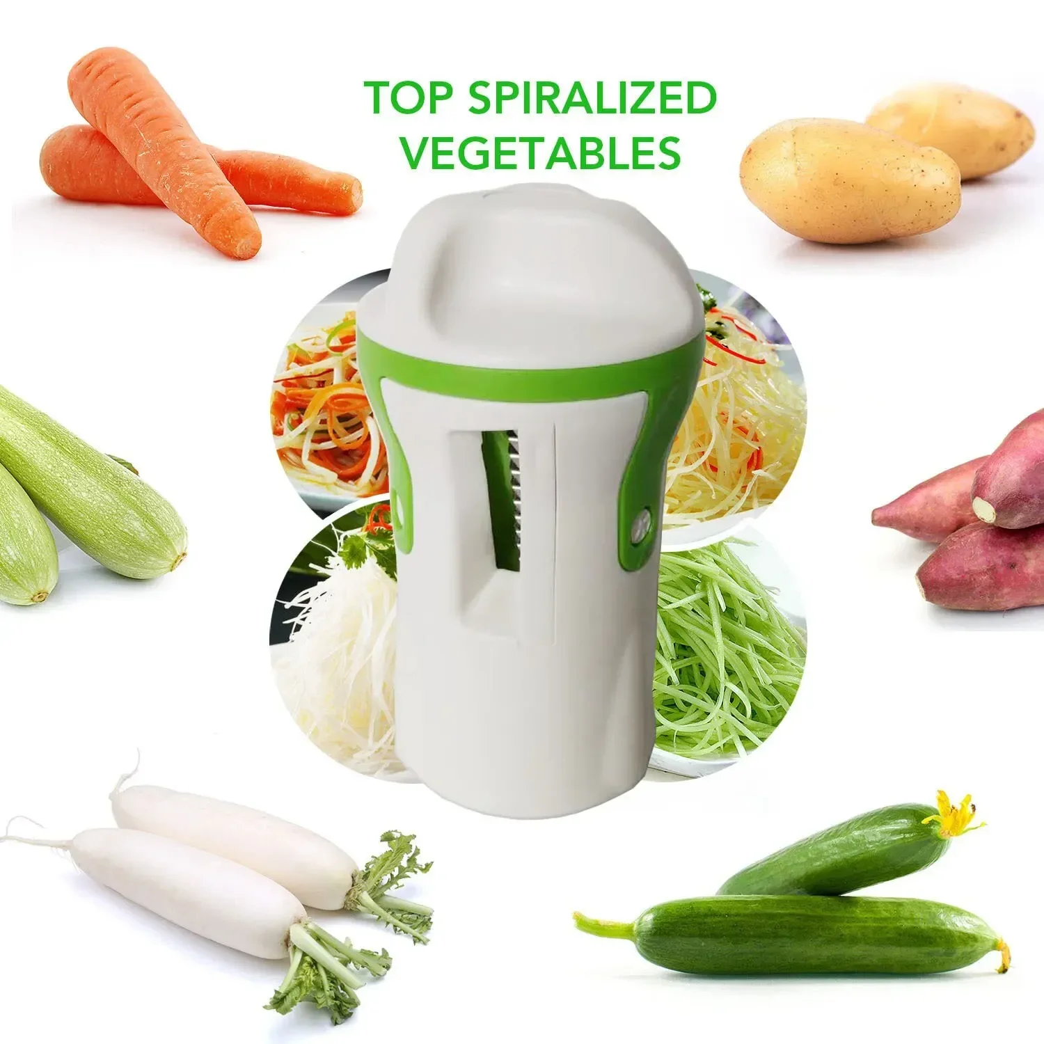 1pc Heavy Duty Gemüse Cutter Spiralizer Gemüse Slicer Zucchini Spaghetti Multifunktionale Verwendung Küche Zubehör