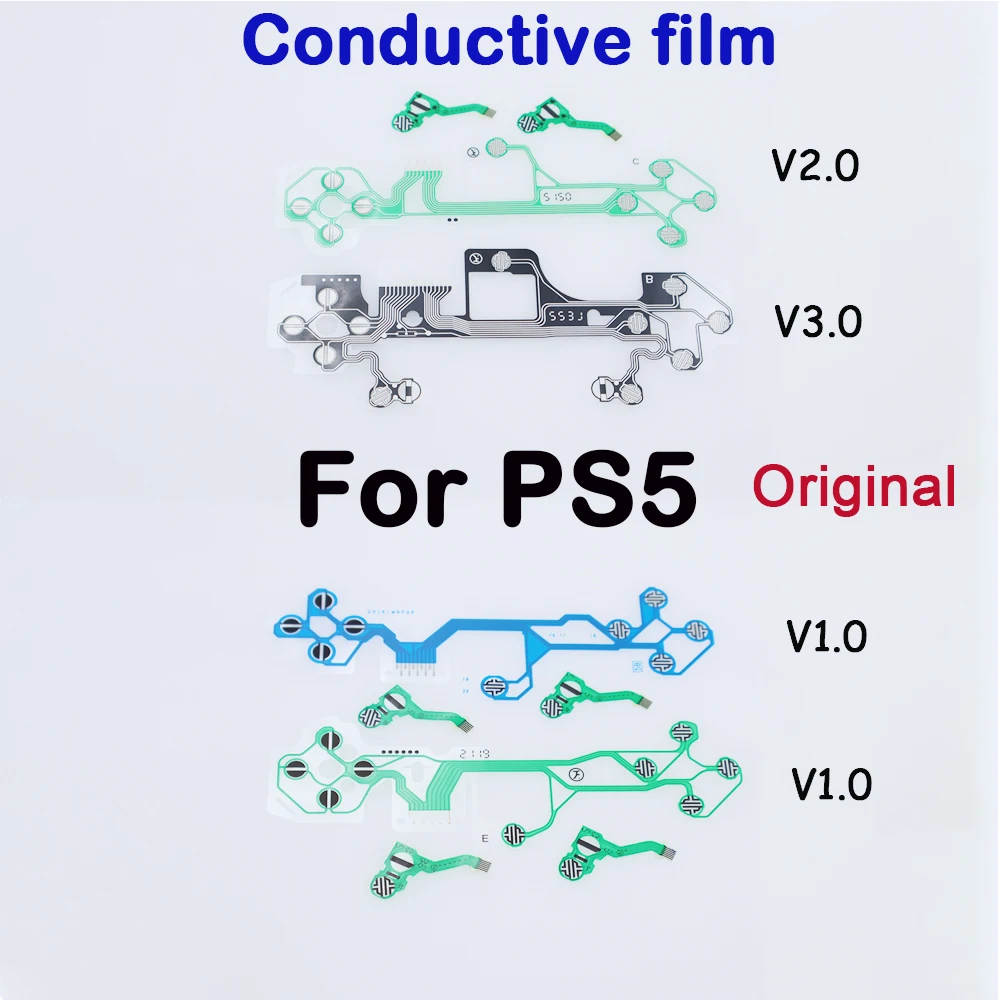 Original conductive film For PS5 LR cross function key ribbon cable carbon film for PS5 V1 V2 V3 Controller Keypad Flex Cable