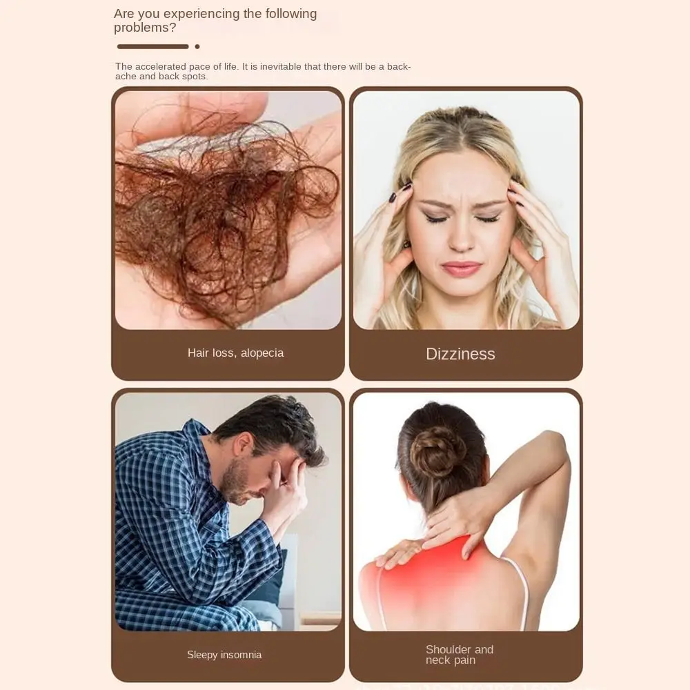 

Расслабляющая расческа для массажа меридиана для кожи головы, расческа для кровообращения, расслабляющая расческа для волос из сандалового дерева, антистатический удобный массажер для меридиана кожи головы