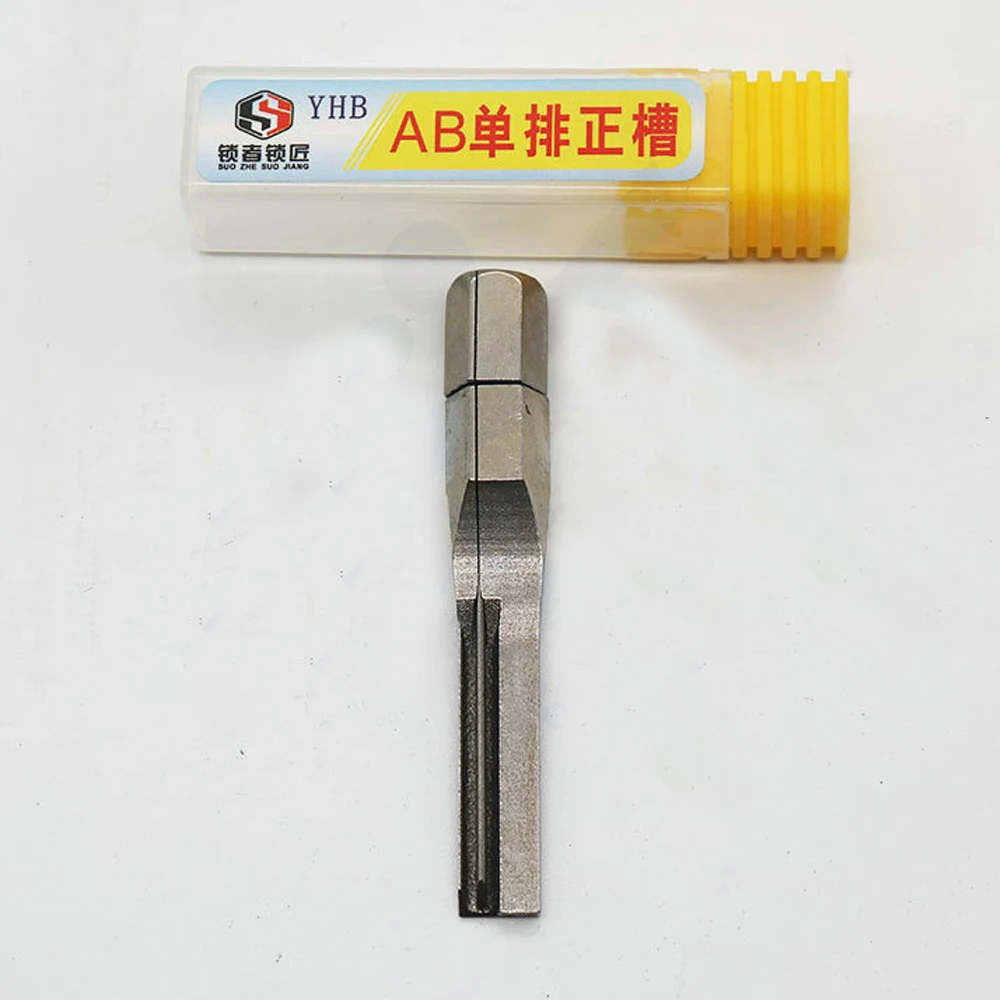 AB- lock Strong Force Power Key Stainless Steel Key 5.0 Silver Hand Tool Locksmith Tools