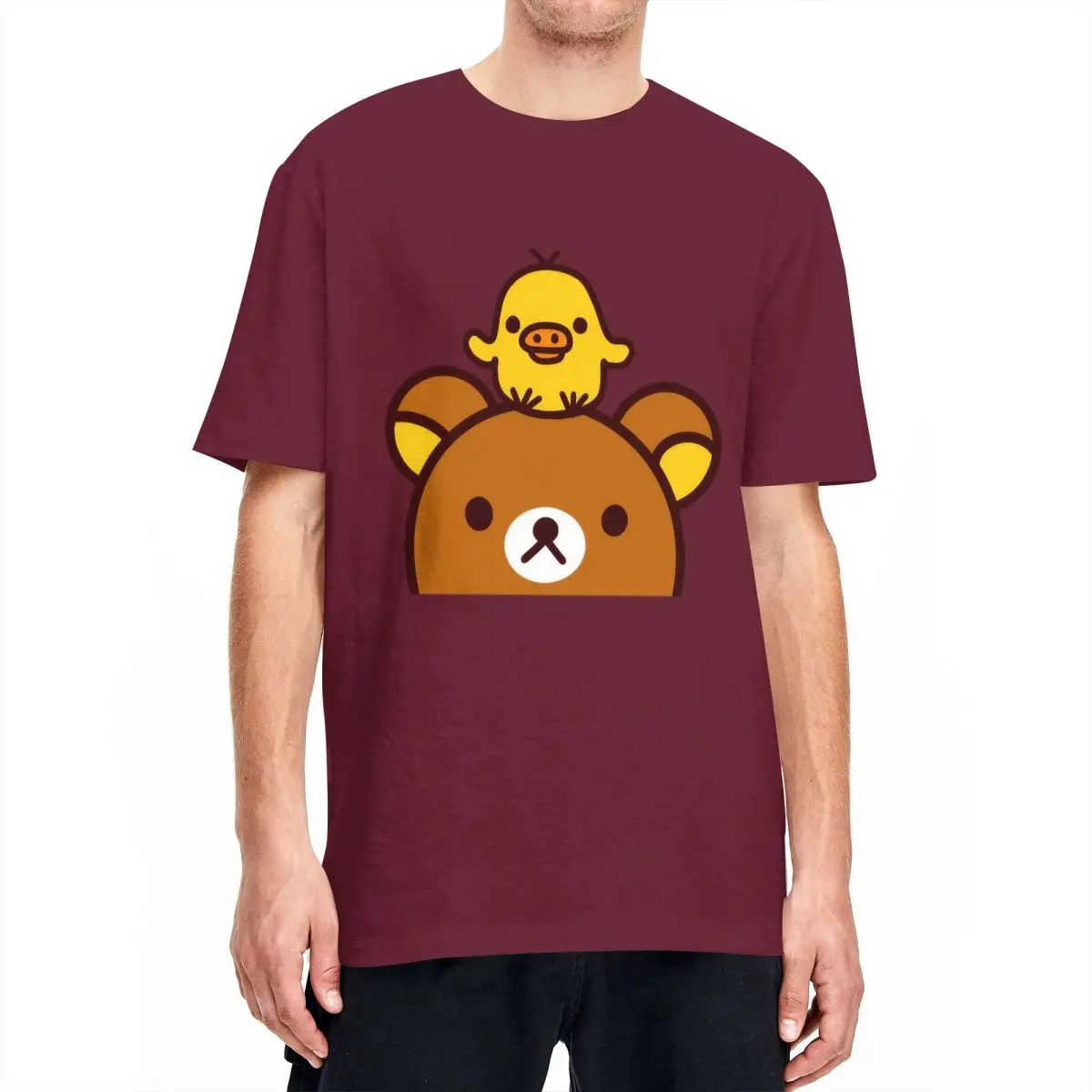 Vintage Rilakkuma T-Shirts Men Women Round Collar 100% Cotton T Shirt Kawaii Bear Short Sleeve Tee Shirt New Arrival Clothing