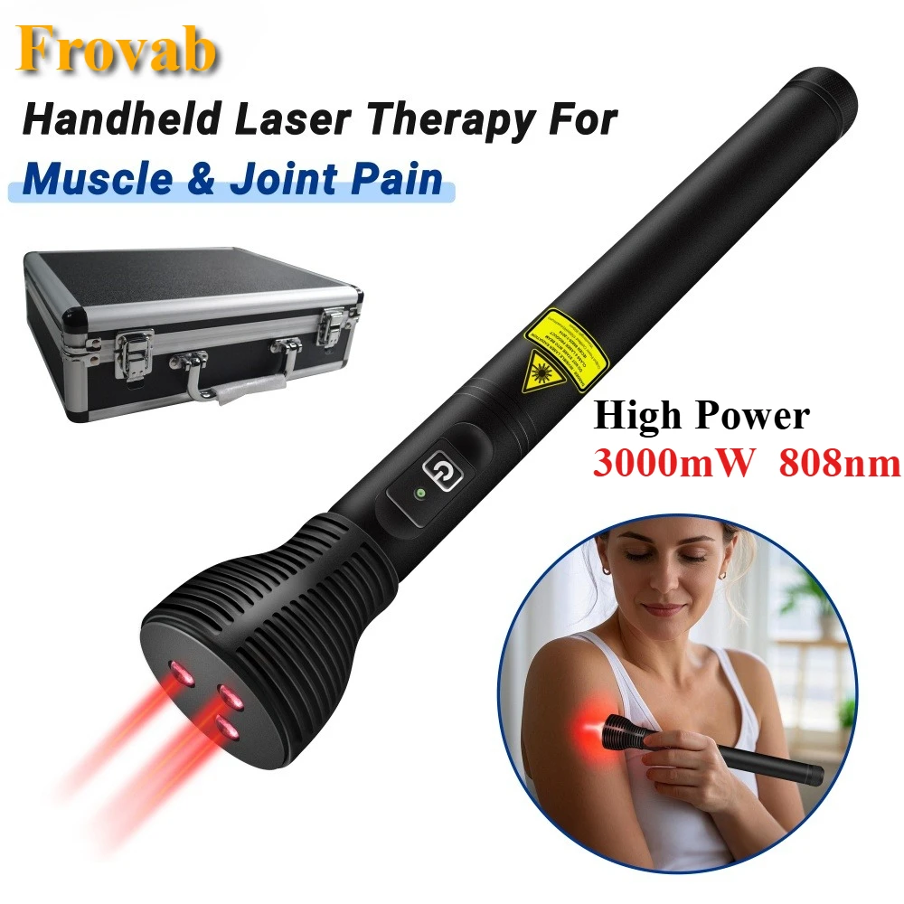 

Frovab 3000 МВт 808 нм ближний инфракрасный лазерный терапевтический перо с 3 диодами для ремонта нервов, ишиаса, артрита, облегчения боли в теле, для домашнего использования