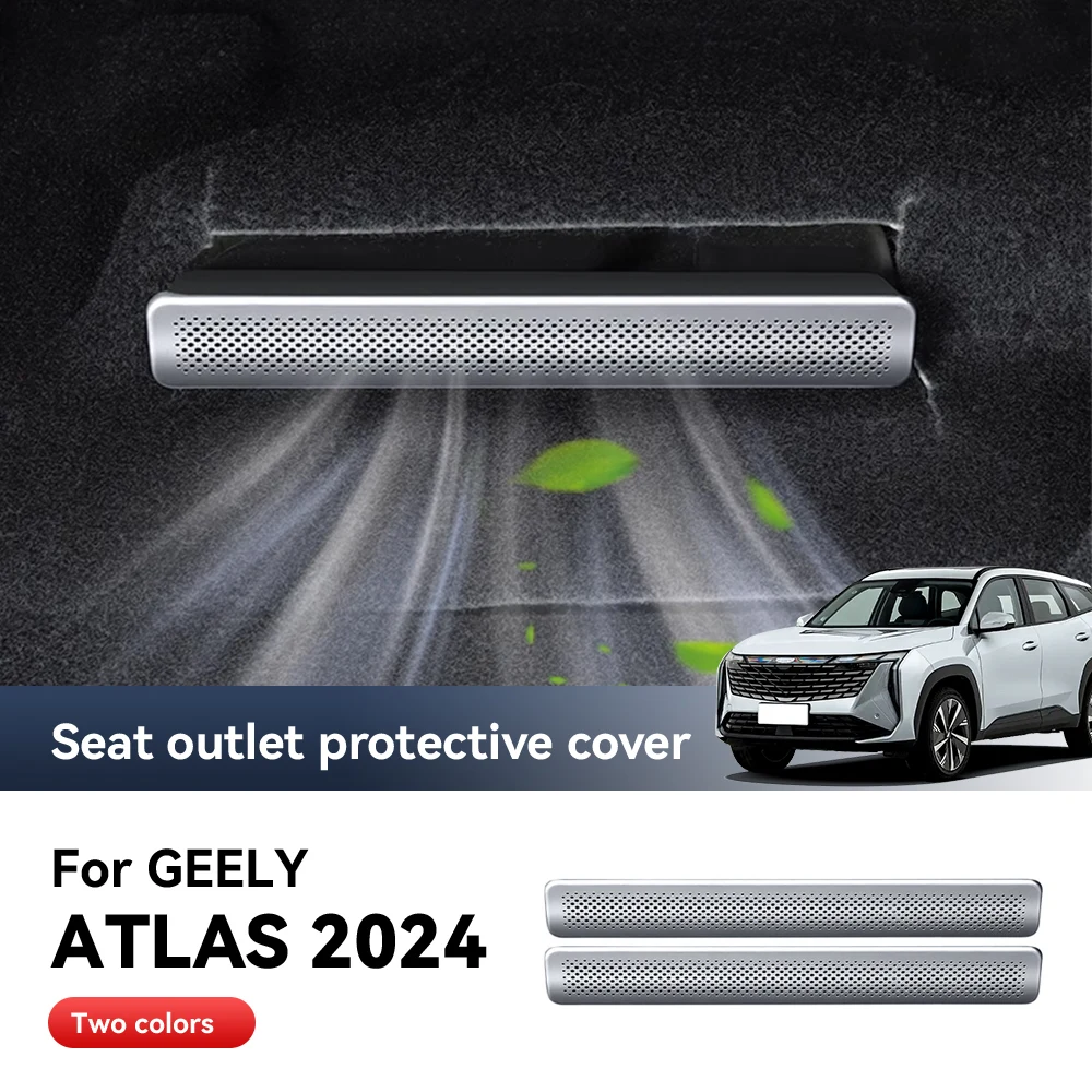 

For GEELY ATLAS 2024 STARRAY Car Air Vent Covers Air Conditioner Duct Outlet Exhaust Dustproof Seat Stainless Steel Accessories