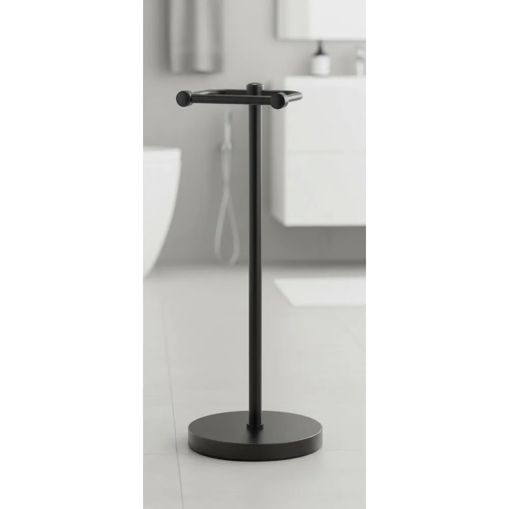 

Modern Freestanding Toilet Paper Holder Stand, Stainless Steel Tissue Rack with Heavy Base, Rust-Proof for Bathroom