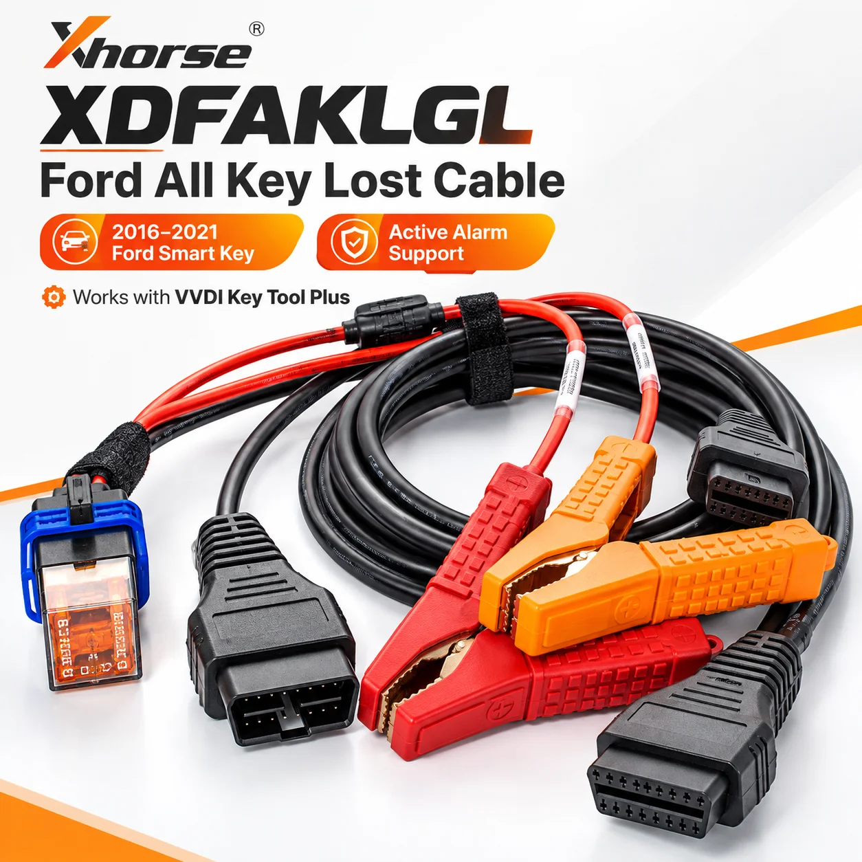Xhorse XDFAKLGL All Keys Lost Cable for Ford Lincoln 2016-2021 Smart Key Active Alarm Bypass Adapter VVDI Key Tool Plus Max Pro