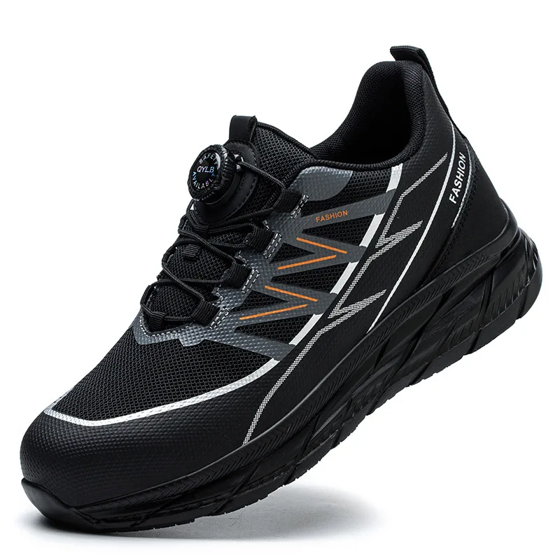 Industrielle ultraleichte Sicherheitsschuhe, Stahlkappenschuhe, Drehknopfschuhe, Schutzschuhe für die Arbeit, stichfeste Bauschuhe_voghion.com
