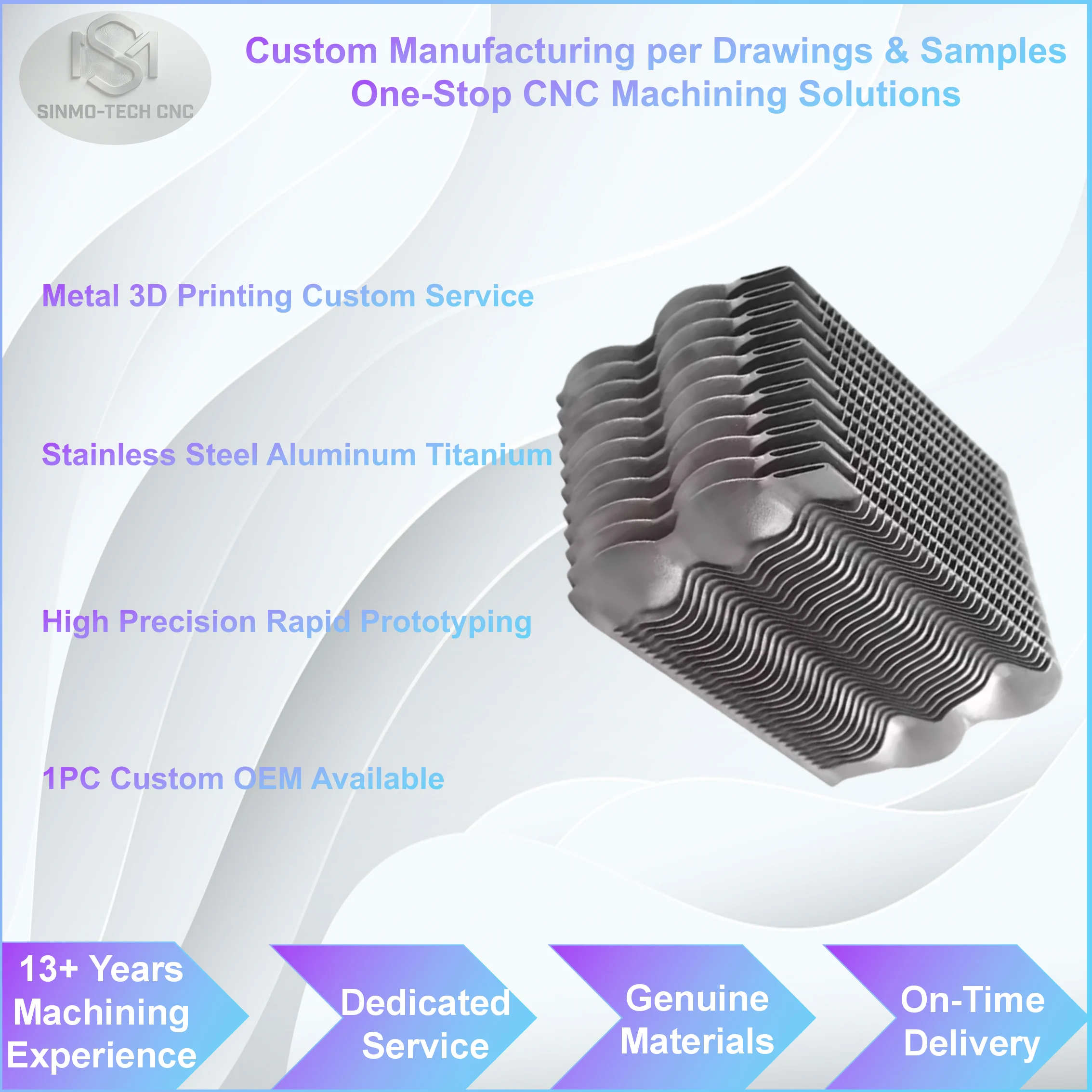 

Custom Metal 3D Printing Service Stainless Steel Aluminum Titanium Rapid Prototype OEM Parts