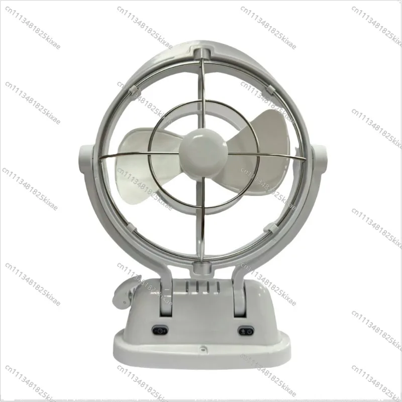 For [Special for RV] Black and White Two-color 12V/24V Three-speed Variable Speed Remote Control Small Fan