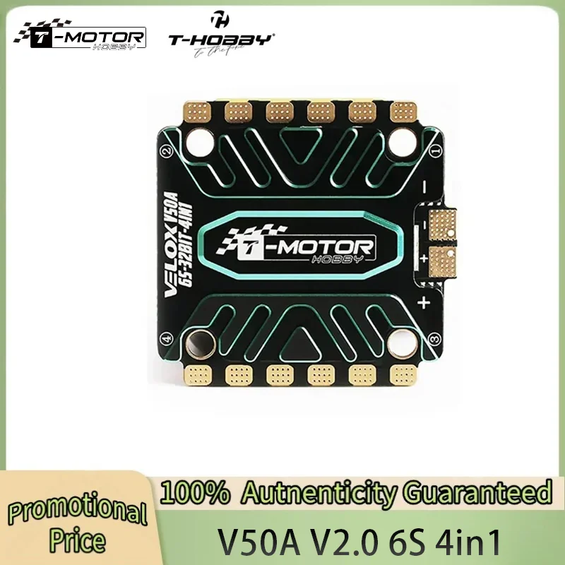 

T-HOBBY T-MOTOR VELOX V50A 50A BLHELI32 4in1 ESC 3-6S 30.5mm for FPV Racing Drone RC Parts