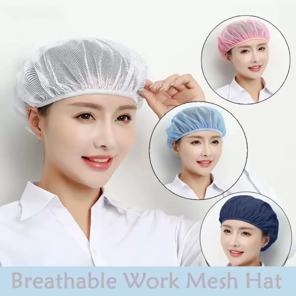 Wholesale Breathable Mesh Work Hat Hair Nets Sanitary Cooking Hygienic Cap Work Wear Food Service Cap Hotel Restaurants