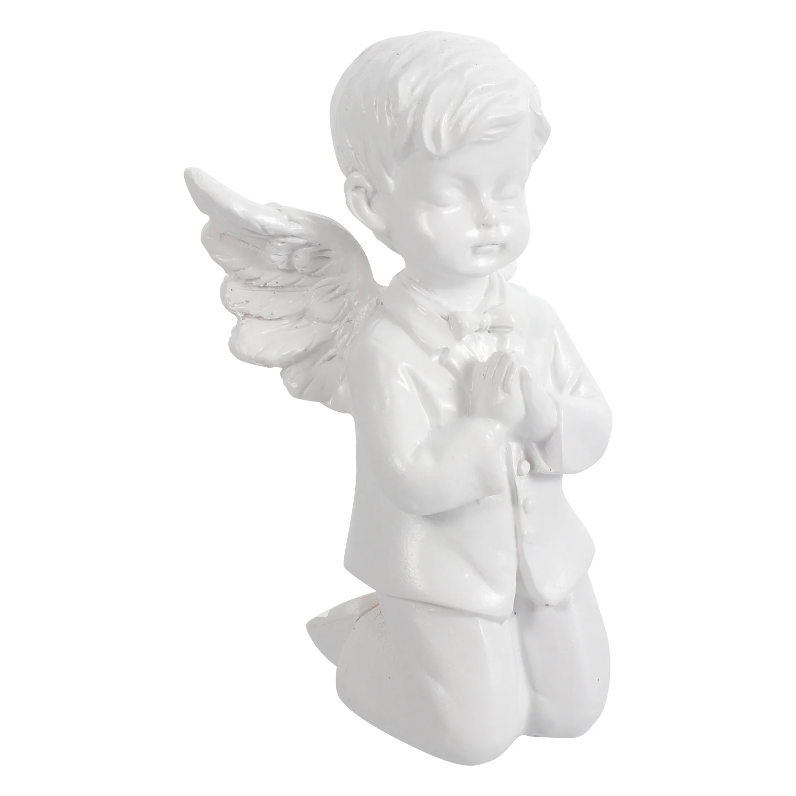 

1Pcs Resin Angel Statue Vintage Blessing Child Ornament Home Decoration Peaceful Resin Cherub Sculpture Angel Statue