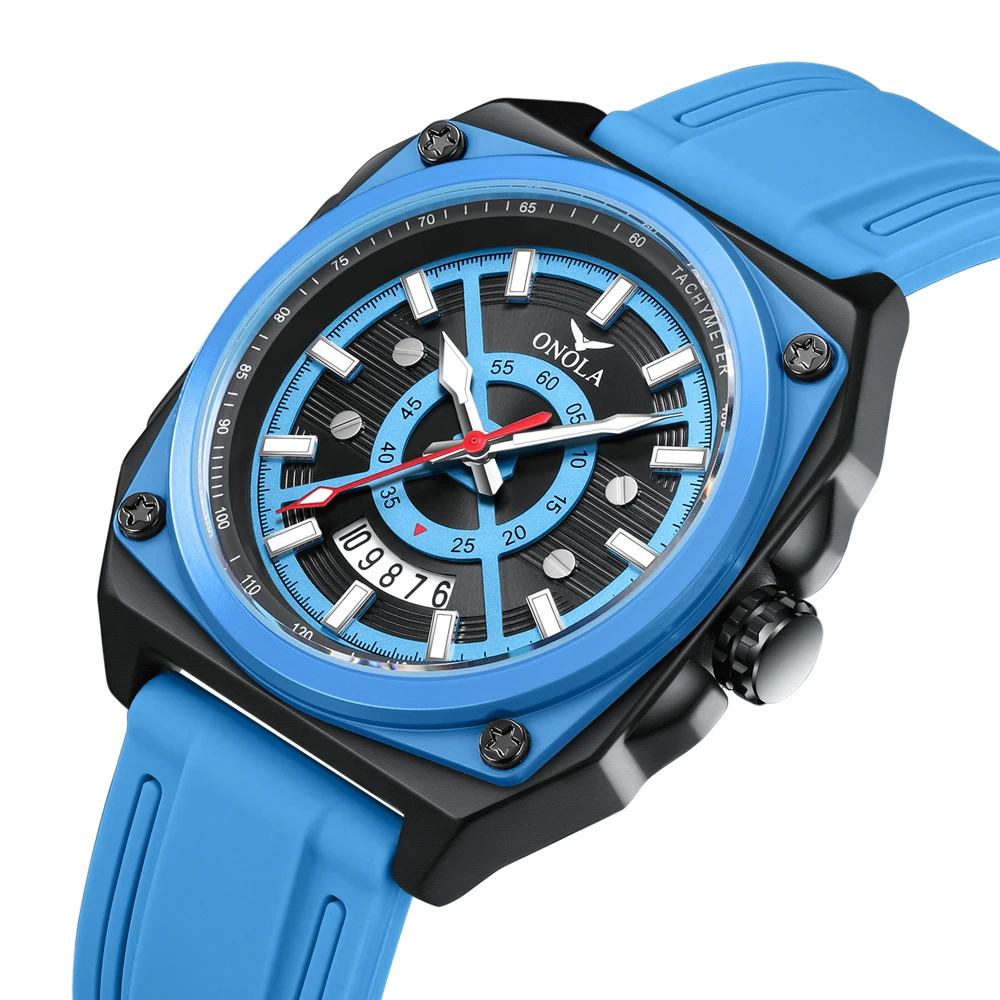 UTHAI CQ315 Orologio da uomo quadrato alla moda, calendario impermeabile, luce notturna, orologio al quarzo, orologio casual, orologi da regalo per uomo