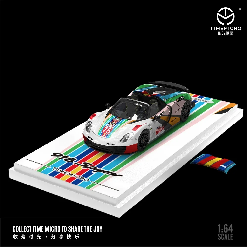 

TM 1:64 918Spyder 24h LeMans Литая под давлением диорама Коллекция моделей автомобилей Миниатюрные игрушки Carros TimeMicro