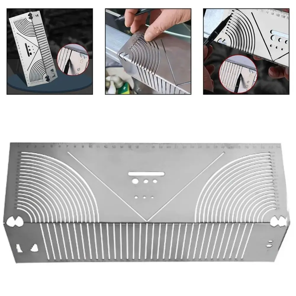 Stainless Steel Angle Arc Marking Tool Multifunction Smooth Arcs Dual-Purpose Scriber Versatility Precise Angles
