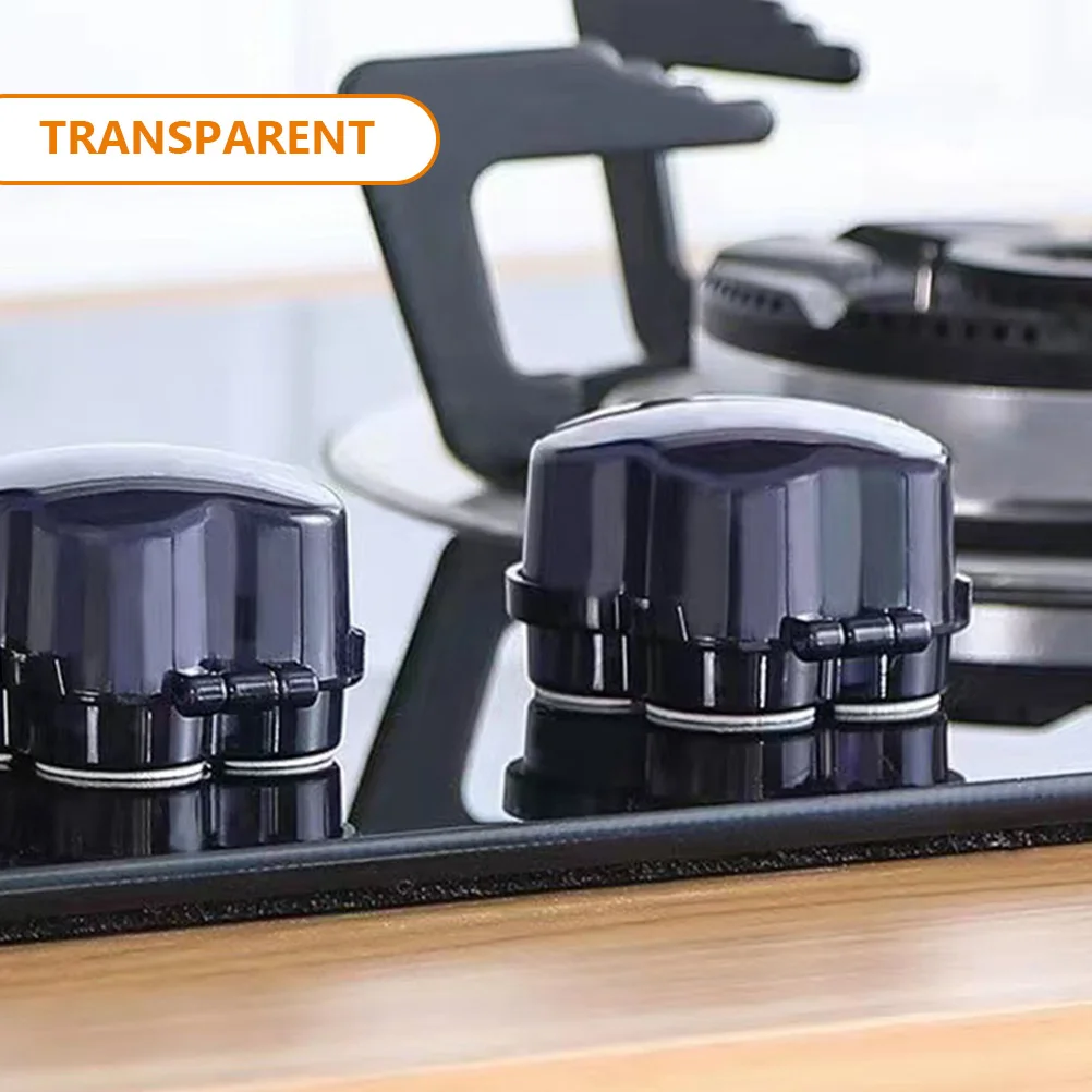 

4 шт., защитные чехлы для ручек плиты, простая установка, удаление, защита для газовой плиты с защитой от детей, черные, прозрачные