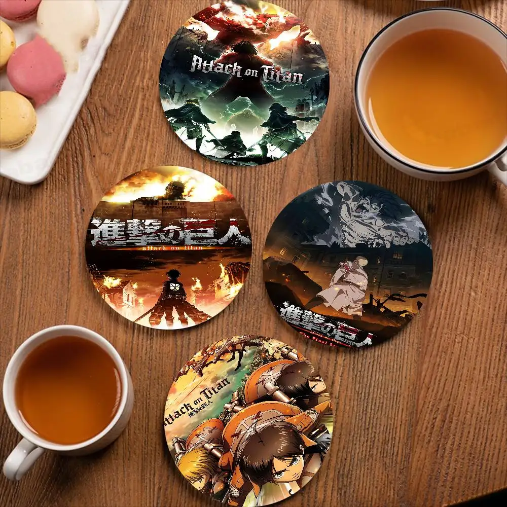 Cool A-Attack On Titan Anmie Vintage Wooden Designs for Coffee & Tea, Washable Art Pieces for Cozy Home Cafe