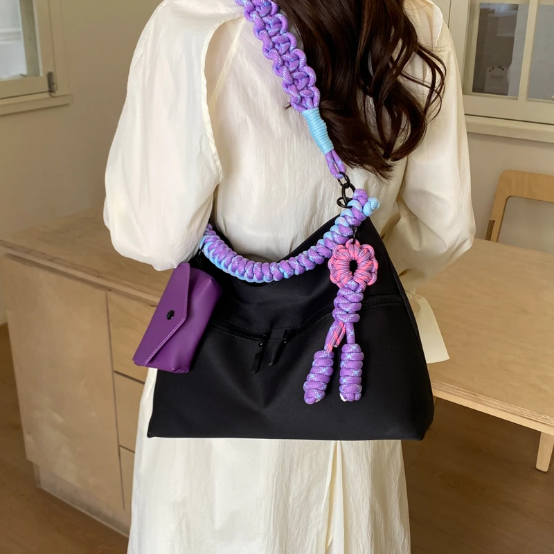 Fashion Lightweight Nylon Casual Sweet Shoulder Bags for Women Hot Sale Concise Interior Zipper Pocket Women's Crossbody Bags