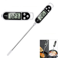 Food Thermometer Digital Real Time Reading Meat And Beverage Thermometer With LCD Display And Probe Electronic Kitchen Thermomet