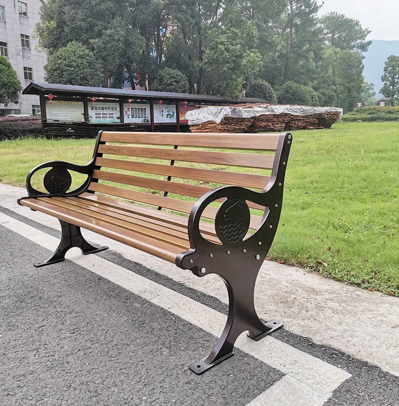 High Quality Athens Classic Bench Chair Street Bench Outdoor Metal Bench with Backrest and Handle
