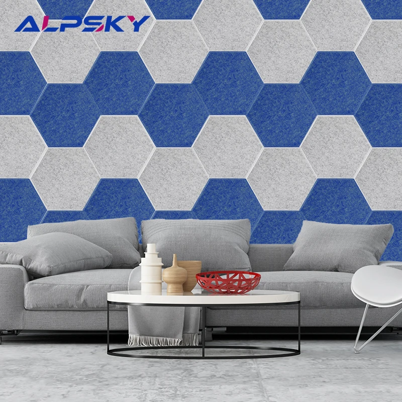 6 Pcs Large Hexagon Soundproofing Wall Panels Sound Proof Acoustic Panel Home Theater Decor Nursery Noise Insulation Wall Decor