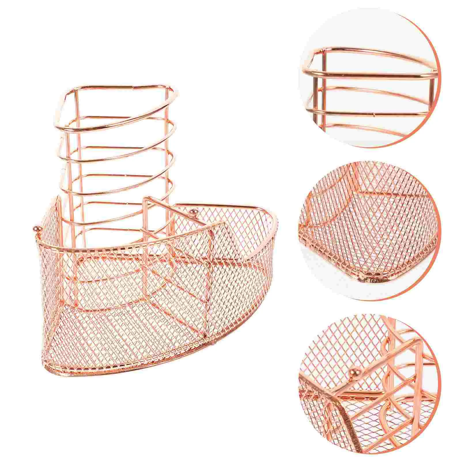 Tiers Makeup Organizer Holder Iron Pen Holders Metal Cup Drawer Rose Gold Pencil