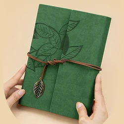 Leather Photo Album Photographs Scrapbook Book Ring Binder Photo Albums Self-adhesive Memory Books 8 inch Gifts Leaves Printed