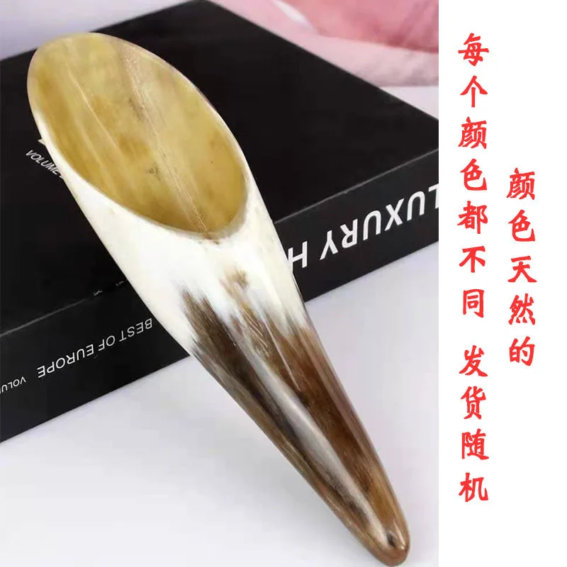 Pure Ox Horn Scraping Back Tube for Scrapping Therapy Horn Tube Horn Muscle-Poking Stick Facial Beauty Scrapping Plate Whole Bod