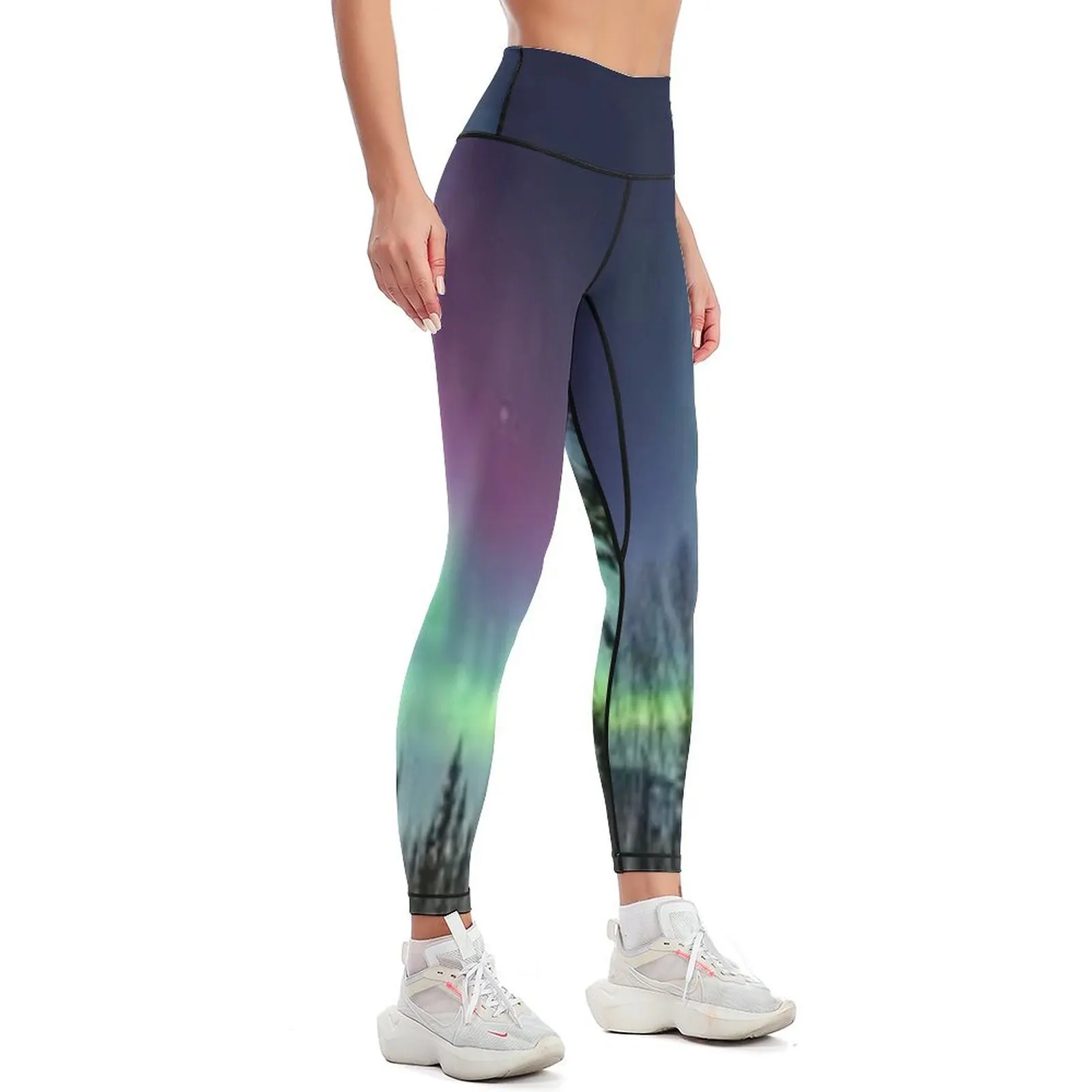 Aurora Borealis Leggings Women's sports pants Training pants Womens Leggings