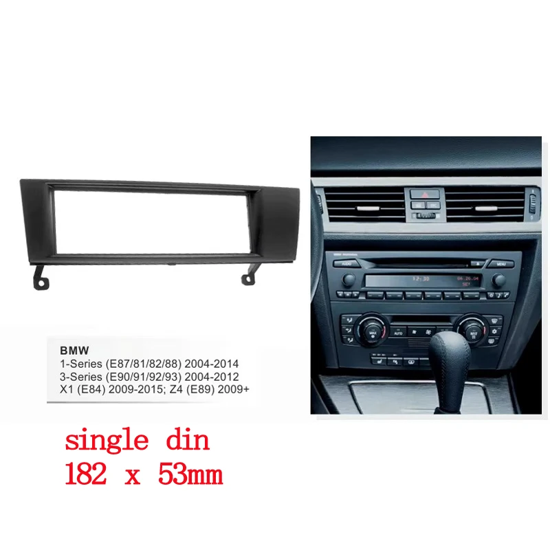 

Single Din Car Radio Fascia Frame Stereo CD DVD Player Panel Bezel Adapter Facia Cover For BMW 1 Series (E87/81/82/88) 2004-2014