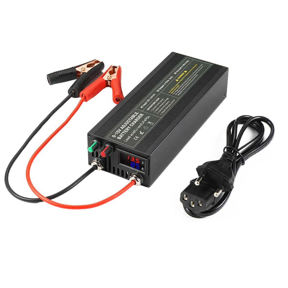 14.6V 60A/85A/100A Big Current lithium Charger For 12V LiFePO4 Battery Pack Fast Charging Current & Voltage Adjustable Chargers