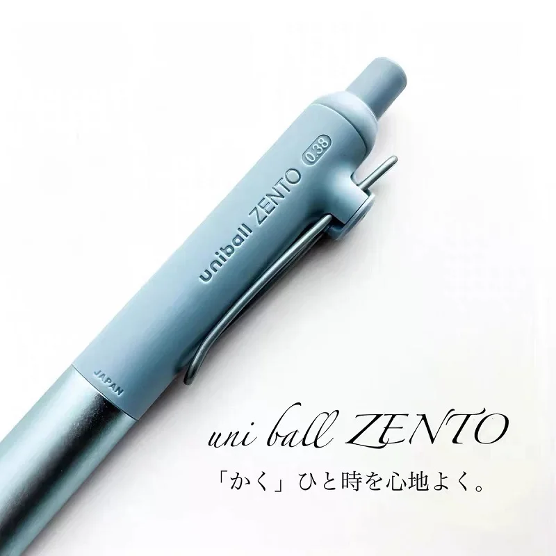 Limited Japan uniball Zento Gel Pen Quick Drying Low Center Gravity Metal Rod 0.5mm Black Large Capacity Writing Refillable
