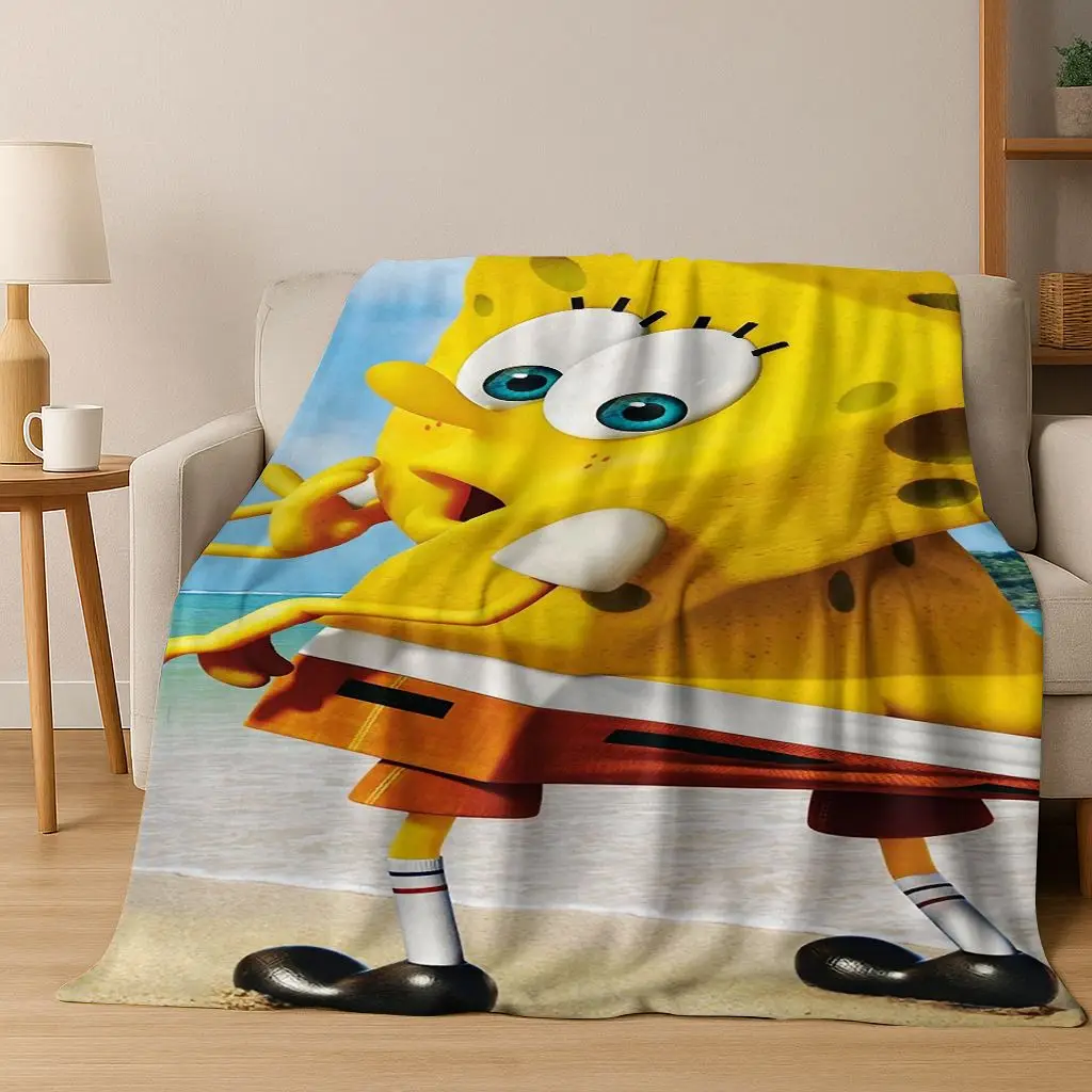 الكرتون S-سبونجبوب سكوير باتريك ستار الفانيلا بطانية لينة رمي بطانية للسرير غرفة نوم غرفة المعيشة السفر نزهة هدية #4