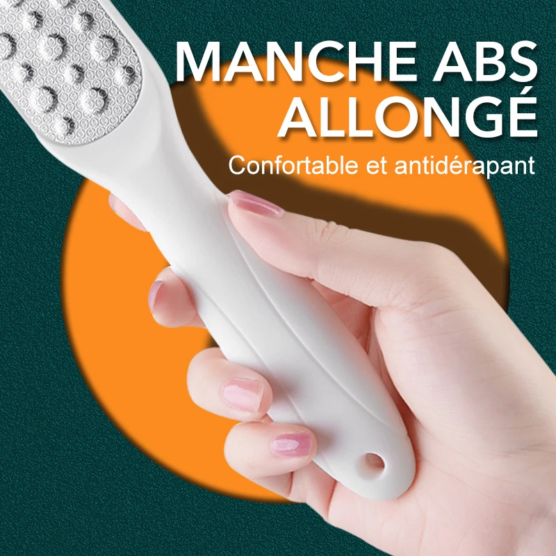 1 قطعة ملف القدم مزدوج الجانب المهنية عرموش كعب مبشرة الصلب الجلد الميت الكالس مزيل باديكير ملف القدم مبشرة