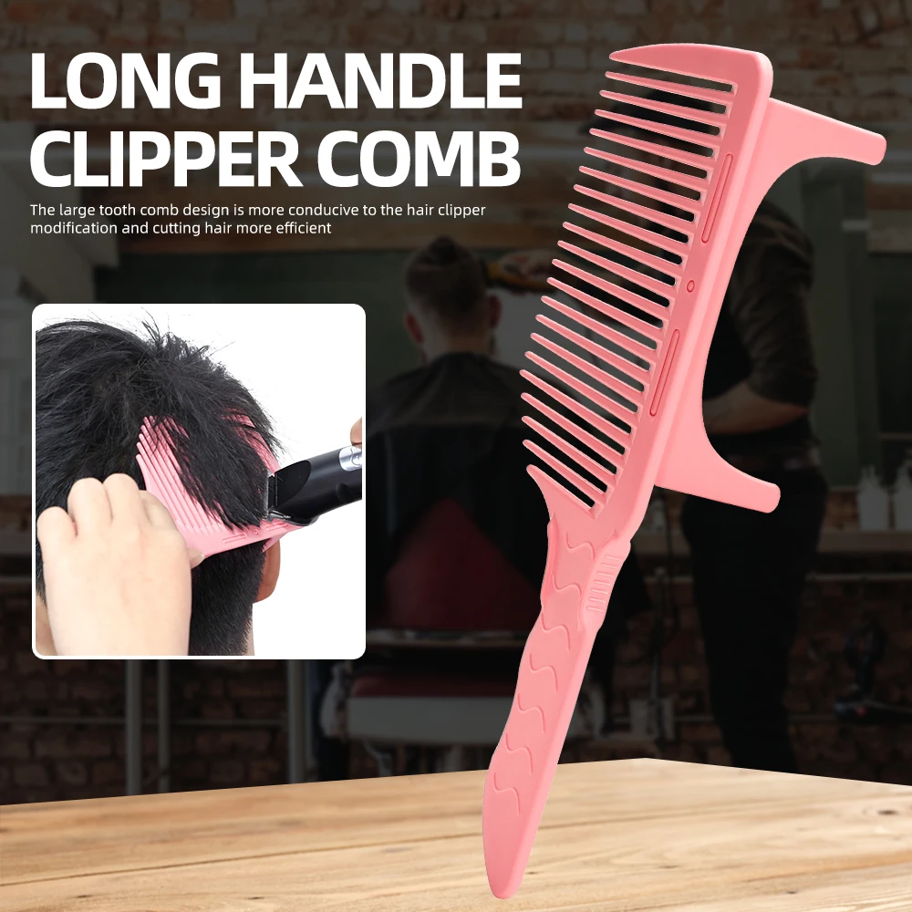 Hair Salon Specific Long Handle Push Shear Comb Anti-static Heat-Resistant Gradient Hairstyle Multifunctional Styling Tool