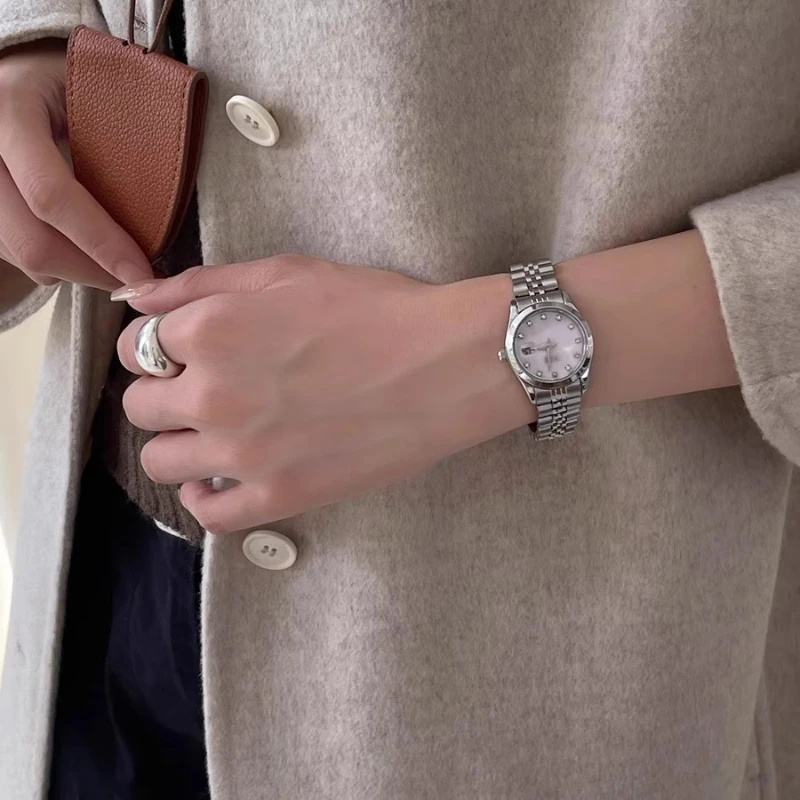 2025 waterproof quartz watch birthday gift niche light luxury fashion classic trend women's watch elegant and simple