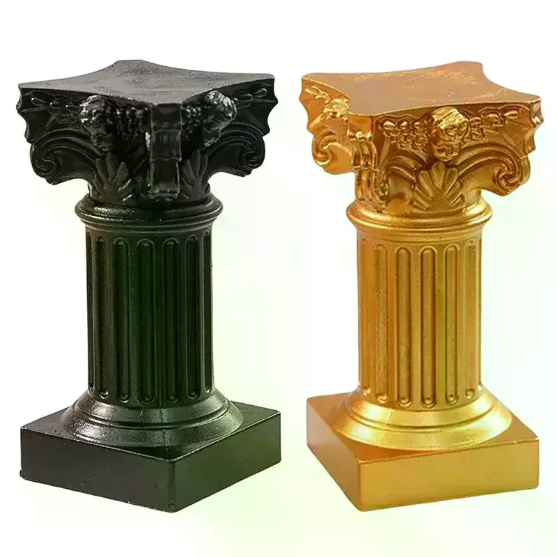 Roman Pillar Greek Column Statue Pedestal Candlestick Stand Figurine Sculpture Indoor Home Dinning Room Garden Scenery Decor