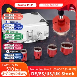 5pcs Diamond Hole Saw kits M14 20/35/45/55/72mm Diamond Core Bit With Aluminum Case,Cutting Ceramic Marble Porcelain Glass Tiles