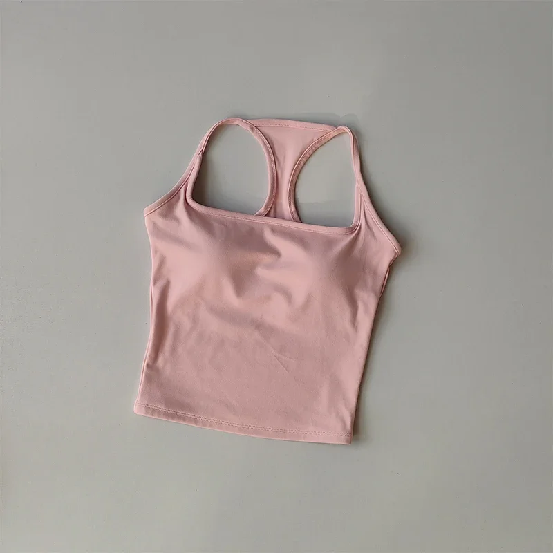 Integrierter stoßfester, farbblockierender I-Rücken, schöner, schnelltrocknender, vielseitiger Pilates-Yoga-Top, Fitness-BH, Damen-Sporttop – Detail 9