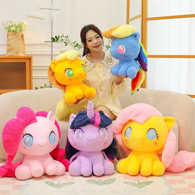 Jouets en peluche My Little Pony de 30Cm, Twilight Sparkle Pinkie Pie Rarity Fluttershy Applejack Rainbow Dash, poupée en peluche, cadeau de noël pour enfant