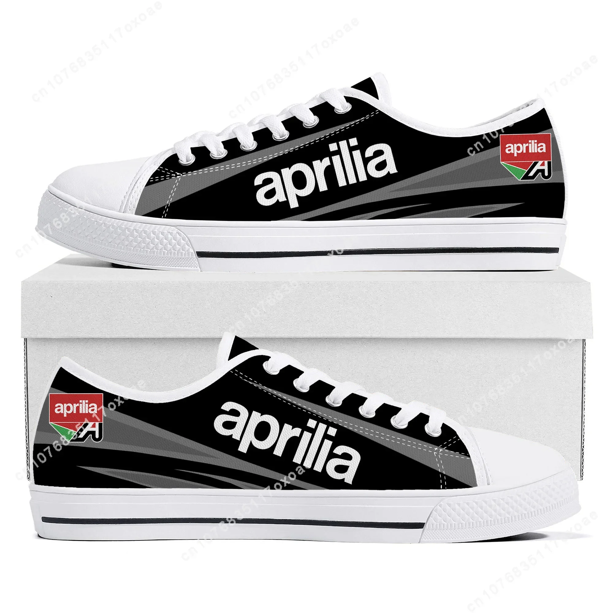 Aprilia-Low Top Canvas Sneakers para Homens e Mulheres, Custom Made Shoes, Casual, DIY, Adolescente, Casais, Alta Qualidade