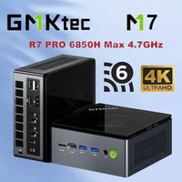 GMKtec M7 MINI PC R7 PRO 6850H Windows 11 Pro DDR5 NVME SSD Wifi6 BT5.2 double 2.5G Lan 2 * ventilateurs de refroidissement