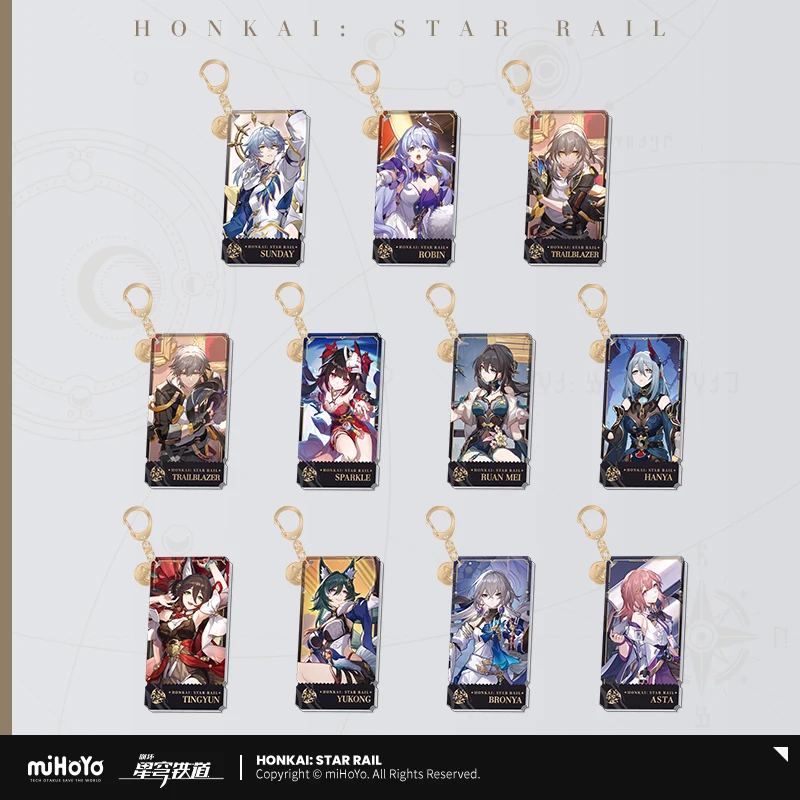 Honkai Star Rail Official and Genuine Merch MiHoYo Original Authentic The Harmony Path Keychain Pendant Bronya Ruan Mei Robin