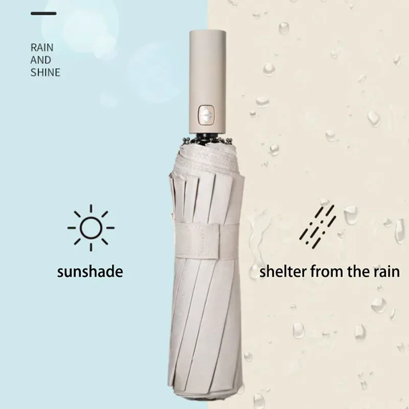 Guarda-chuva reforçado resistente ao vento masculino, forte e durável, protetor solar anti-UV, guarda-chuva de negócios, guarda-chuva ensolarado feminino, 24 ossos